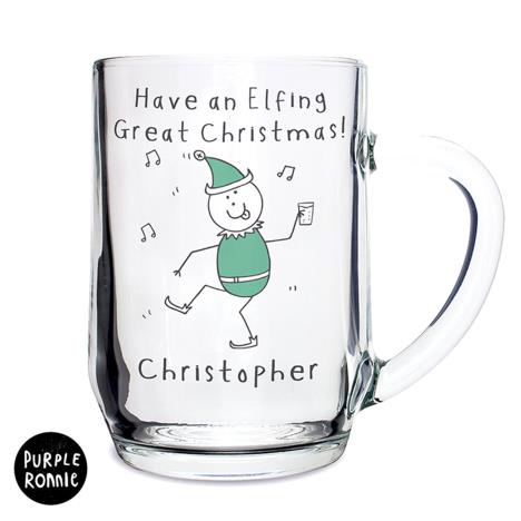 Personalised Purple Ronnie Christmas Elf Tankard Extra Image 1